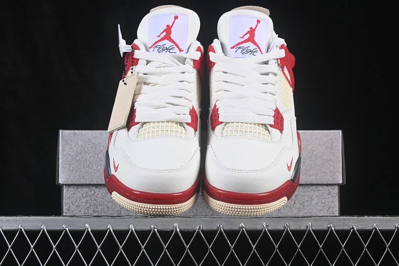 All Categories Air Jordan Jordan Series Basketball Shoes Air Jordan 4 Nigel Sylvester x Air Jordan 4 Retro "Brick After Brick" AJ4 Joe 4 White Red Urine Stains 2.0 IQ8055-100